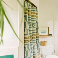 Blue Hypnotic Shower Curtain By Jungalow™ -Jungalow hypnoticshowercurtain