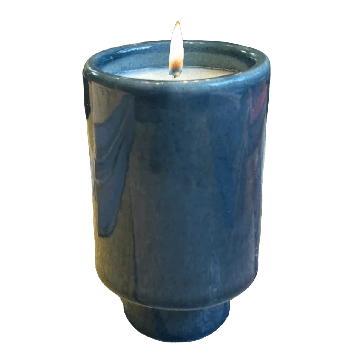 Jungalow Kaya Ceramic Candle - Blue/Sea Musk 1 Jungalow Kaya Ceramic Candle - Blue/Sea Musk