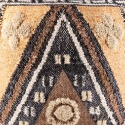 Jute Tan Pouf -Jungalow lupf003 detail swatch