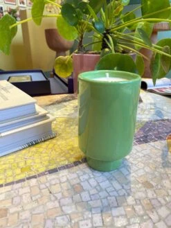 Jungalow Kaya Ceramic Candle - Matcha Green/Pomegranate Sage -Jungalow matchacandle