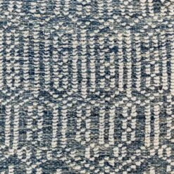 Navy Putri Hand Knotted Pouf -Jungalow nbpf003 detail swatch
