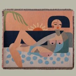 Nude Beach Throw Blanket By Jungalow® -Jungalow nudebeachthrow4