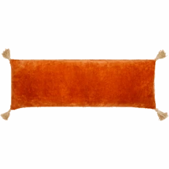 Orange Velvet Lumbar Pillow -Jungalow orangepillow2