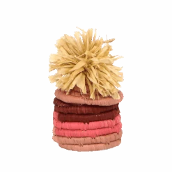 Pink Pom Pom Basket Ornament