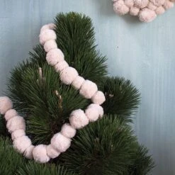 White Pom Pom Garland