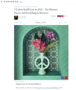Jungalow Peace Vase By Justina Blakeney™ 19 Jungalow Peace Vase By Justina Blakeney™ -Jungalow popsugar mint peace vase