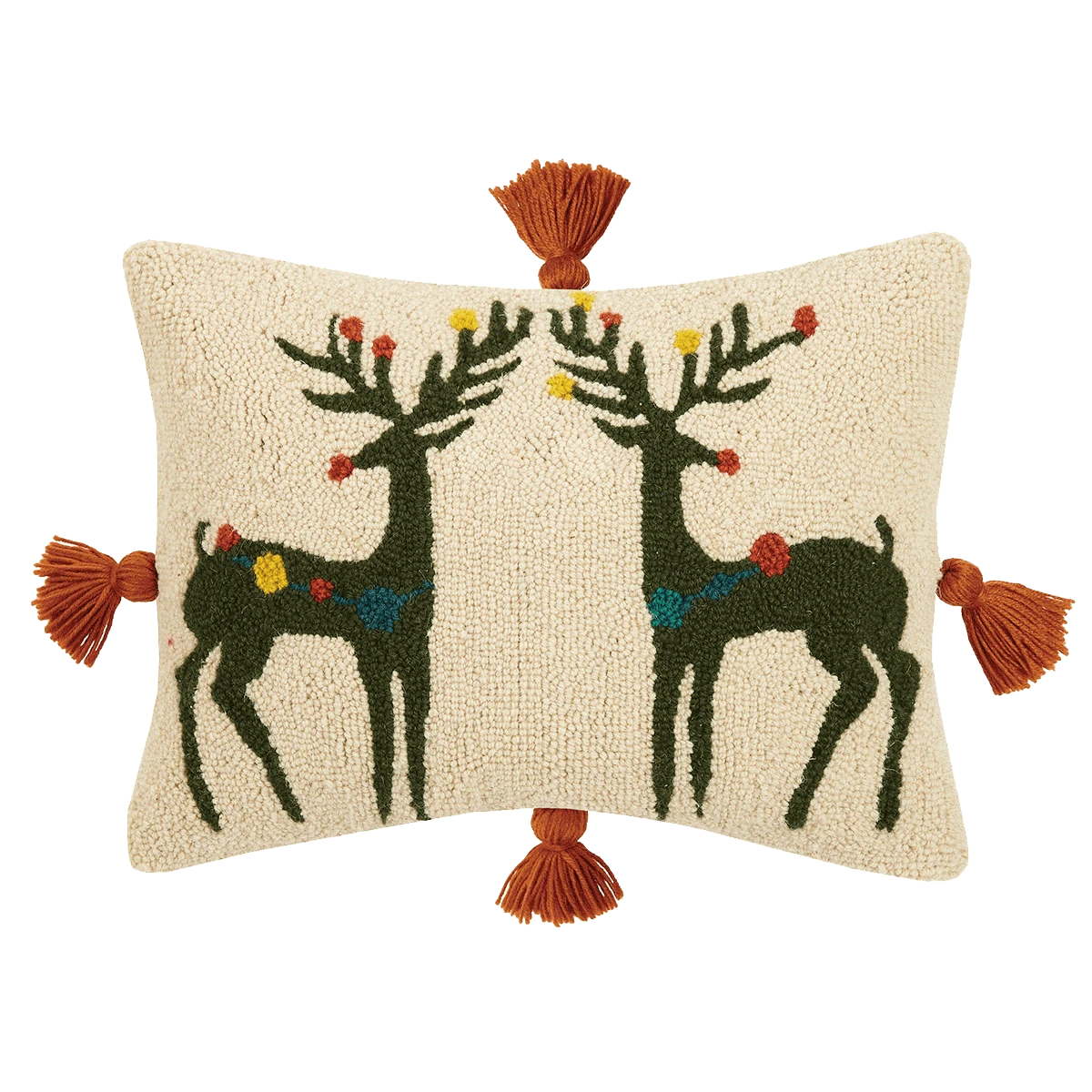 Reindeer Games Hook Pillow By Jungalow® 1 Reindeer Games Hook Pillow By Jungalow®
