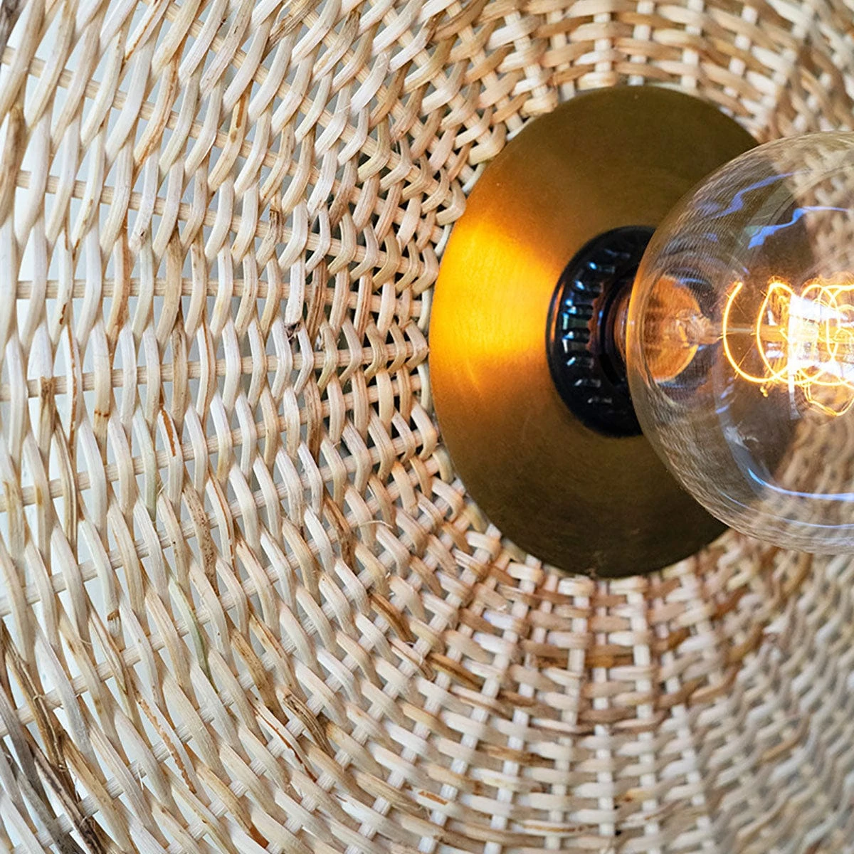 Rattan Wall Sconce Lamp 2 Rattan Wall Sconce Lamp - Image 2