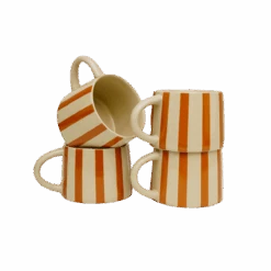 Jungalow Tierra Striped Mug Set In Amber
