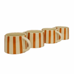 Jungalow Tierra Striped Mug Set In Amber -Jungalow tierramugs3