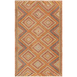 Vintage Diamond Wool Rug