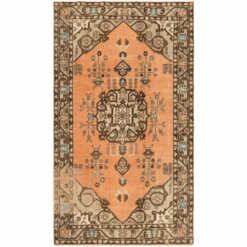 Vintage Apricot Wool Rug