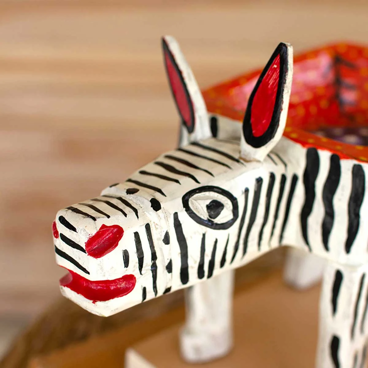 Handmade Wooden Zebra Vessel 2 Handmade Wooden Zebra Vessel - Image 2