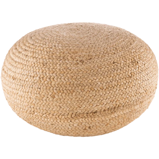 Braided Jute Round Pouf 1 Braided Jute Round Pouf